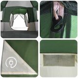  Obiteljski šator s krovom Zelena i bijela 745 x 700 x 217 cm | shoptok.hr