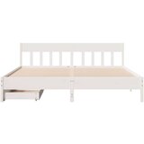  Okvir kreveta bez madraca bijeli 200x200 cm od masivne borovine | shoptok.hr