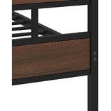  Metalni okvir kreveta bez madraca smeđa boja hrasta 160x200 cm | shoptok.hr