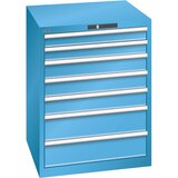 LISTA Predalnik s 7 predali, ŠxGxV 717 x 725 x 850 mm, nosilnost 75 kg, svetlo moder | Shoptok.si