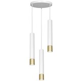 Viseći luster NEST na sajli 3xGU10/8W/230V bela/zlatna okrugao | Eponuda.com