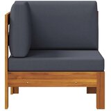  Kutna sofa s tamnosivim jastucima masivno bagremovo drvo | shoptok.hr