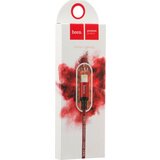 Hoco podatkovni kabel X14 Lightning na USB 1m 3A rdeč pleten | Shoptok.si