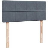 Box spring krevet s madracem tamnosivi 120 x 200 cm baršunasti | shoptok.hr