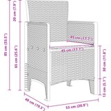 vidaXL 15-dijelni vrtni set za blagovanje s jastučićima antracit poliratan, vrtni stol antracit 200x100x73 cm poliratan, vrtni stol antracit 150x100x73 cm poliratan, vrtne stolice s jastučićima 2 kom antracit poliratan, vrtne stolice s jastučićima 4 kom antracit poliratan | shoptok.hr