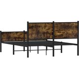  Metalni okvir kreveta bez madraca boja hrasta 137x190 cm | shoptok.hr