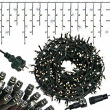  LED svjetlosna zavjesa toplo bijela + hladno bijeli bljesak 300 LED lampica | shoptok.hr