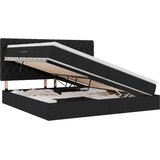  s madracem i skladištem Crna 200 x 200 cm tkanina | shoptok.hr