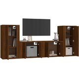  4-dijelni set TV ormarića boja smeđeg hrasta konstruirano drvo | shoptok.hr