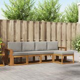  Set vanjskih sofa 5 kom. Prirodna i svijetlo siva Smeđa 257 x 63 x 73 cm | shoptok.hr