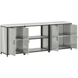  Kuhinjski set za pohranu 3 pcs Srebrna 240 x 50 x 92 cm | shoptok.hr