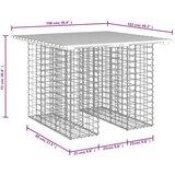 vidaXL Vrtna klupa s gabionskim dizajnom 100x102x72cm masivna borovina | shoptok.hr