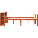 Krevet s regalom za knjige bez madraca 140x200 cm masivno drvo | Eponuda.com