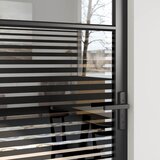 Staklena vrata Prugasti Crna 76 x 3,5 x 201,5 cm Aluminij | shoptok.hr