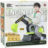 Lean_Toys Poganjalec bager s prikolico Luči Zvok dim zelena | Shoptok.si