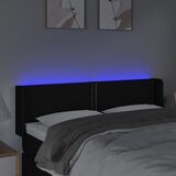  LED uzglavlje crno 147x16x78/88 cm od tkanine | shoptok.hr