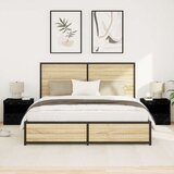  Noćni ormarići s LED svjetlima 2 kom crni hrast 50x40x45 cm | shoptok.hr