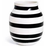 Kähler Design crno-bijela vaza od kamenine Omaggio, visina 20 cm