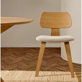 Kave Home Bež jedilni stol v hrastovem dekorju Gena – | Shoptok.si