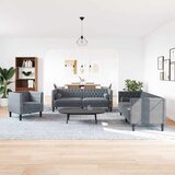  Kauč za dnevni boravak 3 pcs Tamno siva 194 x 74,5 x 70,5 cm | Eponuda.com