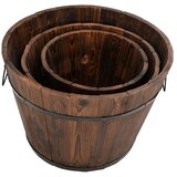  3-dijelni set drvenih kanti za sadnju od masivne jelovine | shoptok.hr