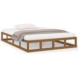  Za krevet smeđa boja meda 120 x 200 cm od masivnog drva | shoptok.hr