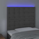  LED posteljno vzglavje temno sivo 90x5x118/128 cm žamet, (20794166) | Shoptok.si