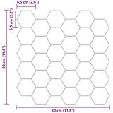  Heksagonska pločica 50 pcs Siva 30 x 30 cm Poliuretan i PET | shoptok.hr