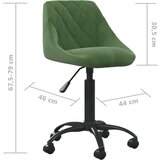 vidaXL Radna stolica - Uredska stolica tamnozelena baršunasta | shoptok.hr