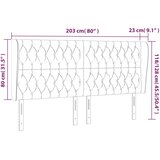  Uzglavlje s ušima svjetlosivo 203x23x118/128 cm od tkanine | shoptok.hr