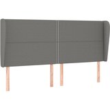 Maison Chic vzglavna omarica - nočna omarica - posteljna omarica z ušesi temno sivo 203x23x118/128 cm blago, (21711970) Cene