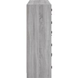  Regal za knjige s vratima siva boja hrasta 136x37x109 cm drveni | shoptok.hr
