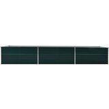 vidaXL Visoka greda pocinkano jeklo 480x80x77 cm zelena | Shoptok.si