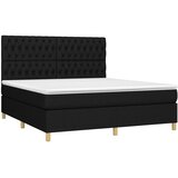  s oprugama i madracem crni 180x200 cm od tkanine | shoptok.hr