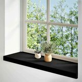 vidaXL Okenske police 2 kosa temno rjava 90x25x2 cm trdna hrastovina | Shoptok.si