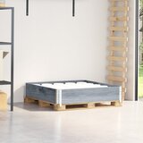 vidaXL Paletni okvir siv 100x100 cm trdna borovina Cene