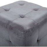 vidaXL tabure 2 kosa siv 30x30x30 cm umetno usnje semiš | Shoptok.si