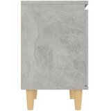  Noćni ormarić s drvenim nogama siva boja betona 40 x 30 x 50 cm | shoptok.hr