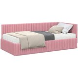  Kutni krevetni okvir s madracem 2 kom. Ružičasta 100 x 200 cm | Shoptok.si