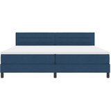  Krevet s opruga kutije s uzglavljem Plava 200 x 200 cm tkanina Modra | Shoptok.si