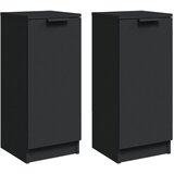  Komode 2 kom crne 30 x 30 x 70 cm od konstruiranog drva | shoptok.hr