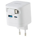 Intenso 65W GaN napajalnik z vgrajenim kablom USB-C, bel | Shoptok.si