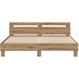  Krevetna konstrukcija Umjetnički hrast 200 x 200 cm | shoptok.hr
