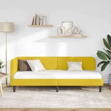 vidaXL Kotna postelja z vzglavjem Rumena 80 x 200 cm Žamet | Shoptok.si