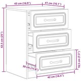  Noćni ormar Staro drvo 43 x 41 x 63 5 cm Konstruirano drvo | shoptok.hr
