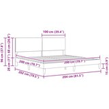  Krevetna konstrukcija Tamnosiva 200 x 200 cm Kordura tekstil | Shoptok.si