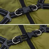 Kaput za pse s pojasom Maslinasto zelena 2XL Flis i Poliester | shoptok.hr