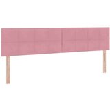  Krevet S LED lampica s uzglavljem Ružičasta 200 x 200 cm Baršun | shoptok.hr