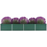 vidaXL Visoka greda iz pocinkanega jekla 320x80x45 cm zelene barve, (20778058) | Shoptok.si