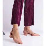 Gemre Light pink low block heel pumps Elison | Shoptok.si